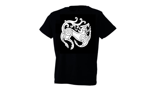 Fenris Wolf T-shirt (black) - Created by Ian Ibæk Møller ©