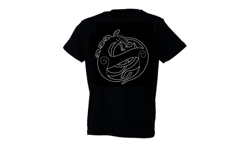 Black Urnes gripping beast t-shirt - Created by Ian Ibæk Møller ©