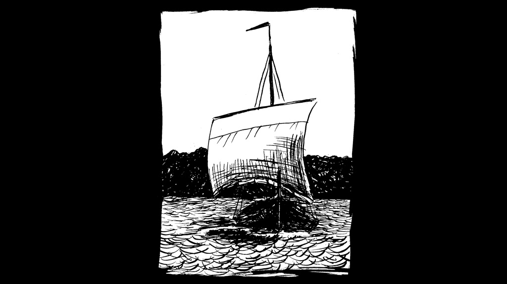 Viking Ship Illustrated by Ian Ibæk Møller